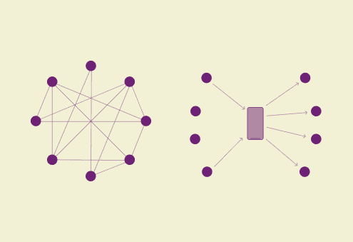 Datautveksling illustrasjon