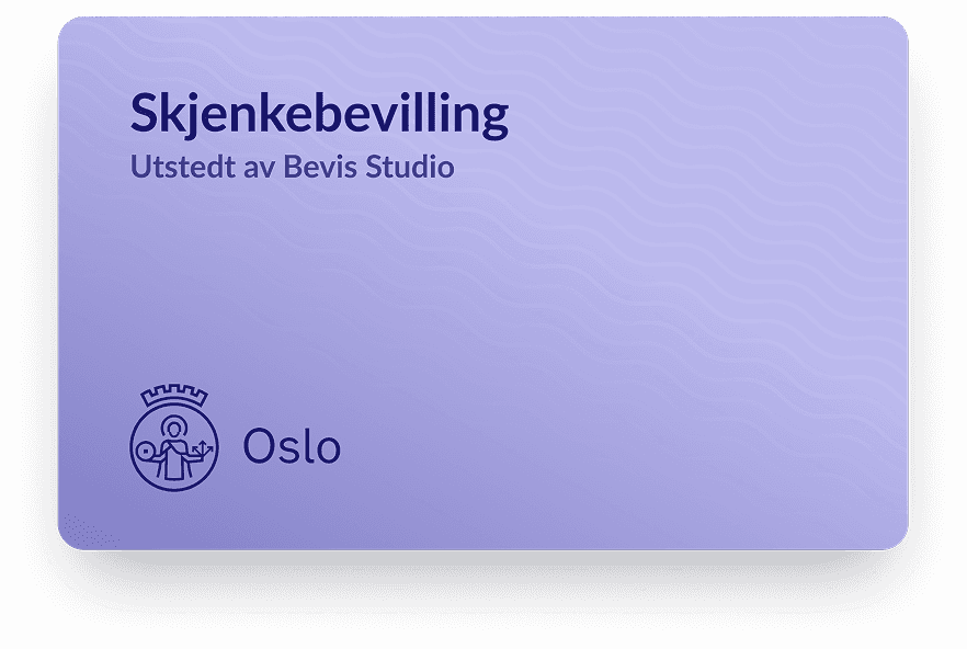 Eksempelbevis Skjenkebevilling