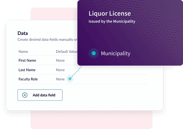 Student card with the attributes FirstName, LastName, and FacultyRole