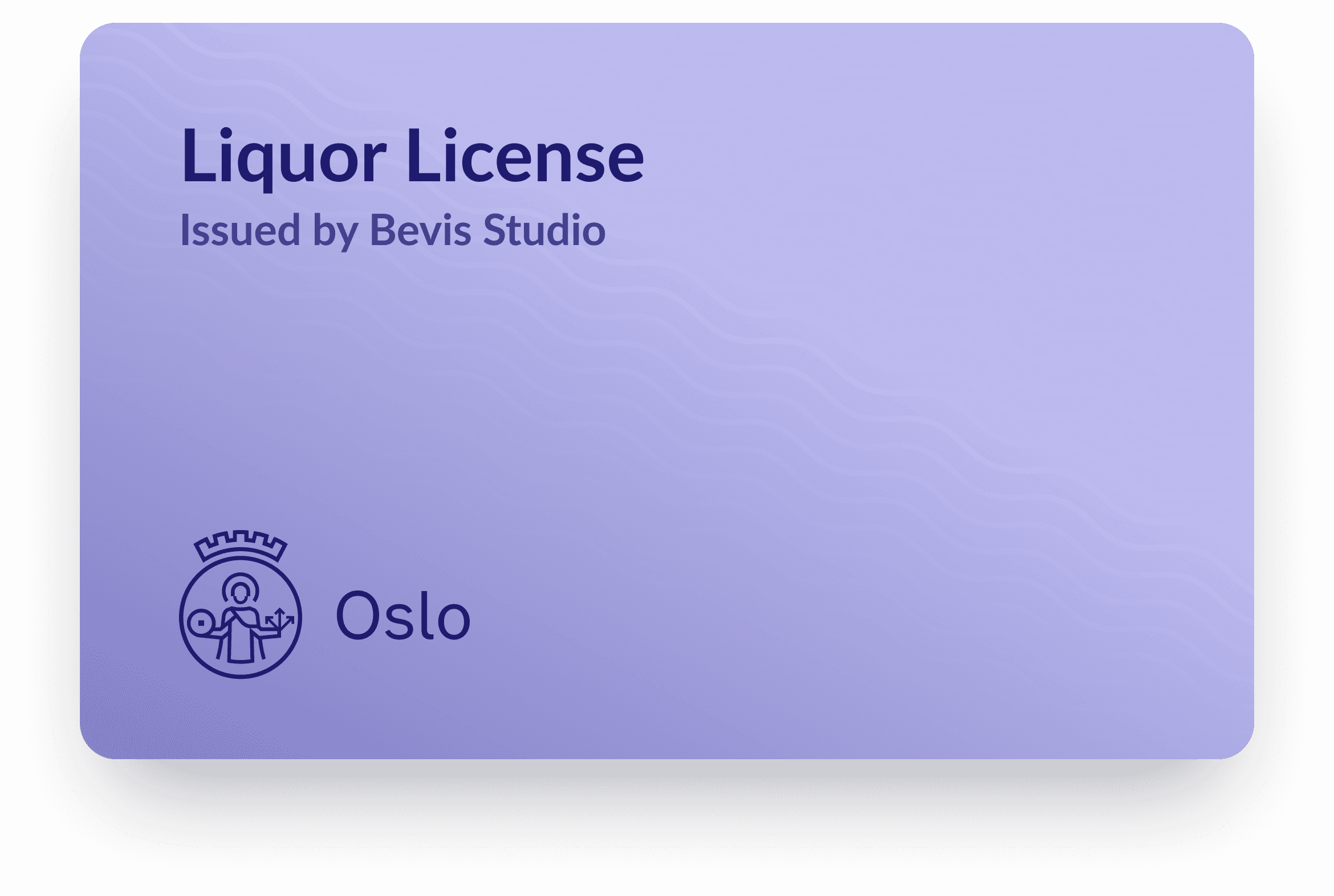 Example credential Liquor license